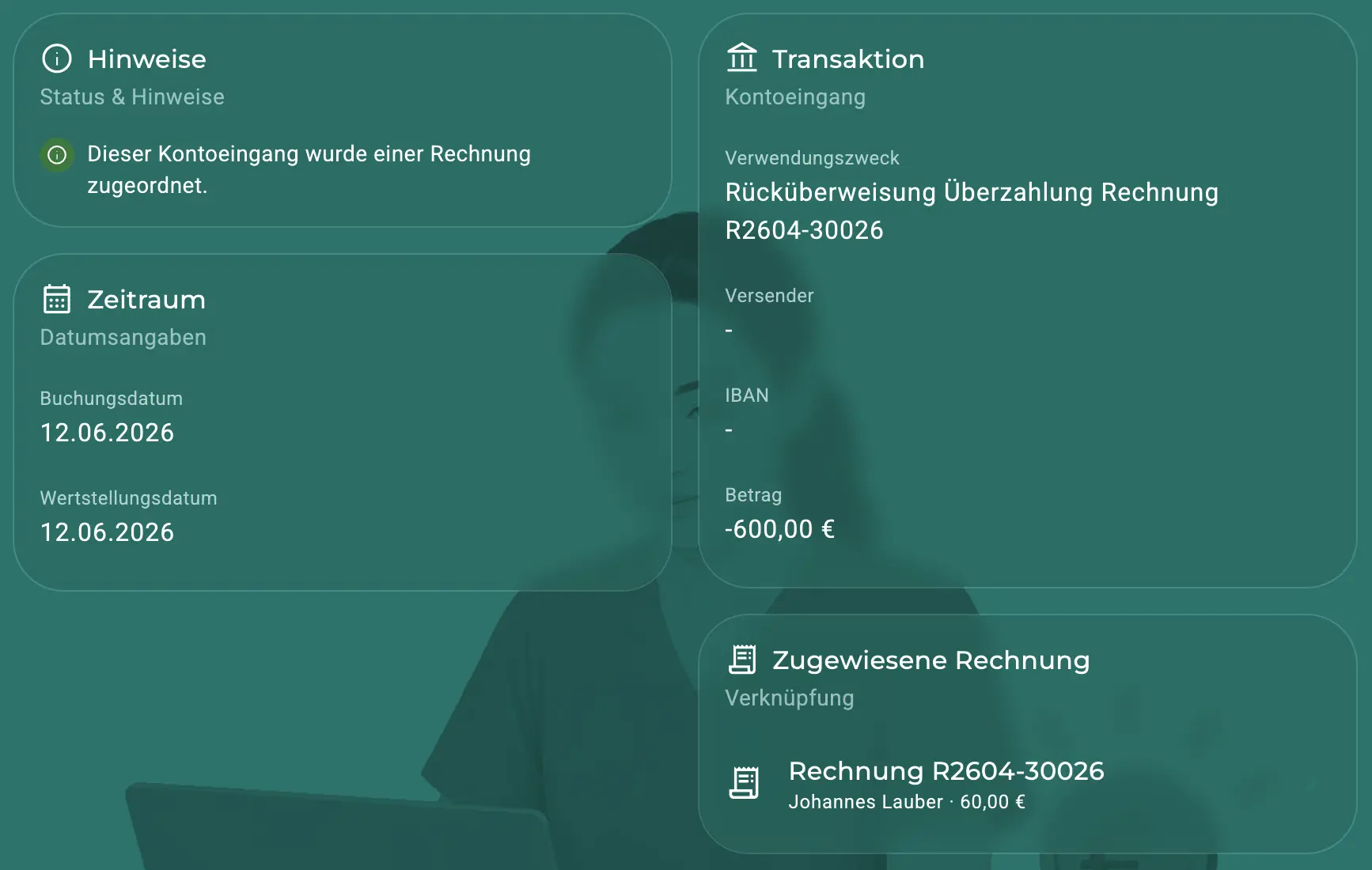 Zahlungseingang automatisch zugeordnet
