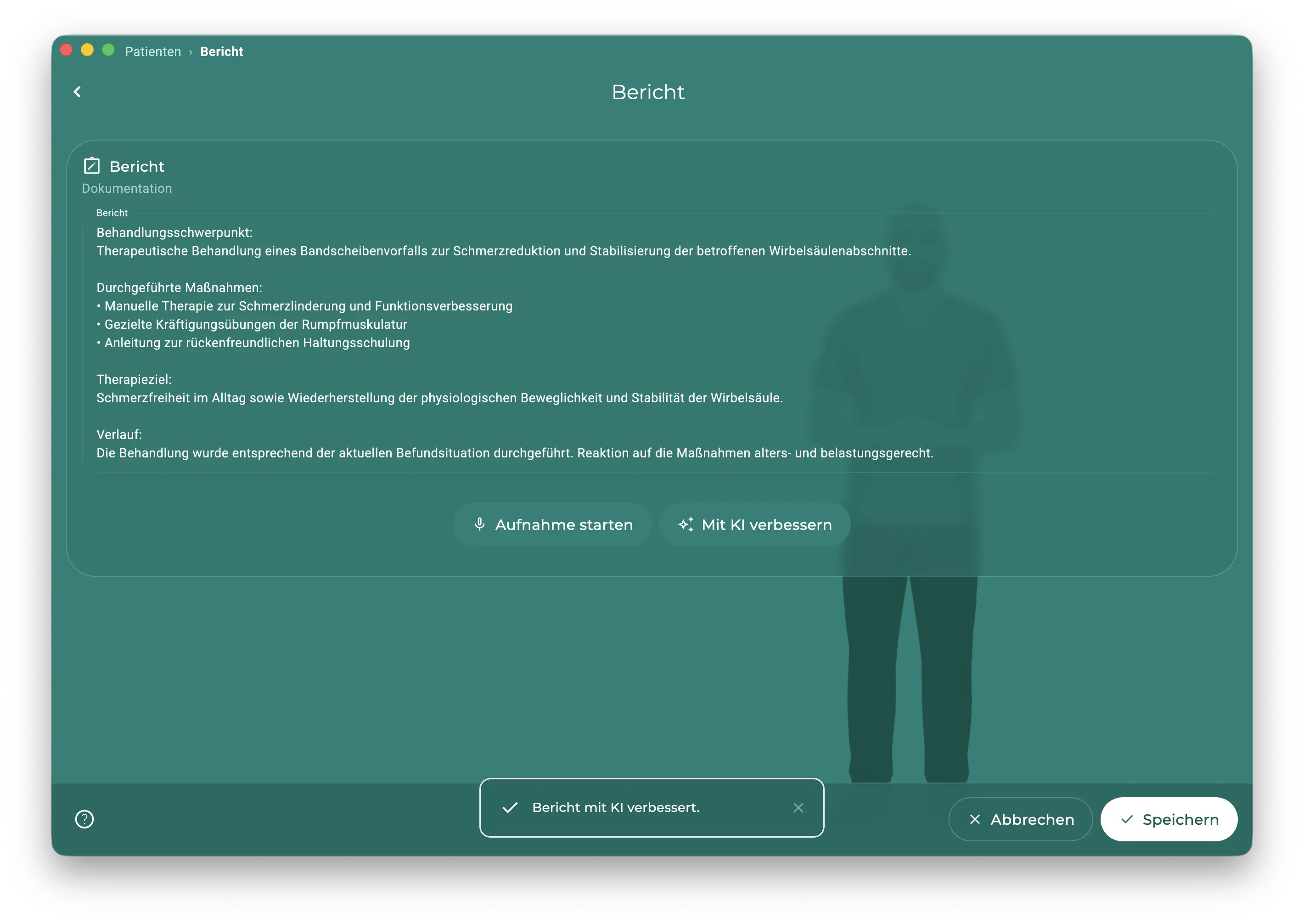 Behandlungsbericht mit KI verbessern